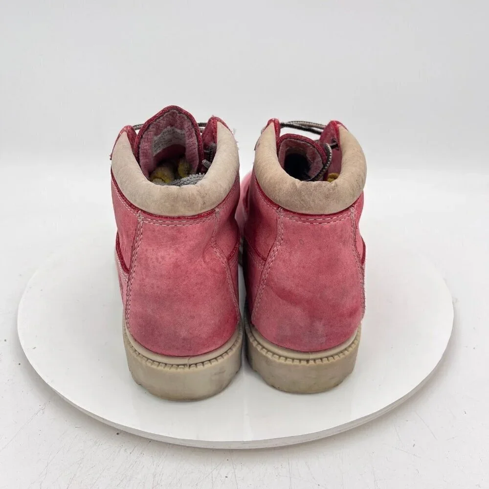 Timberland 22367 Nelli Women Size 7.5M Pink Nubuck Waterproof 4 Eye Chukka Boot